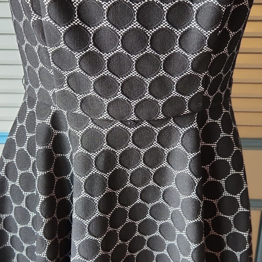 Elle Black & Charcoal Circle-Pattern Dres - Picture 4 of 14